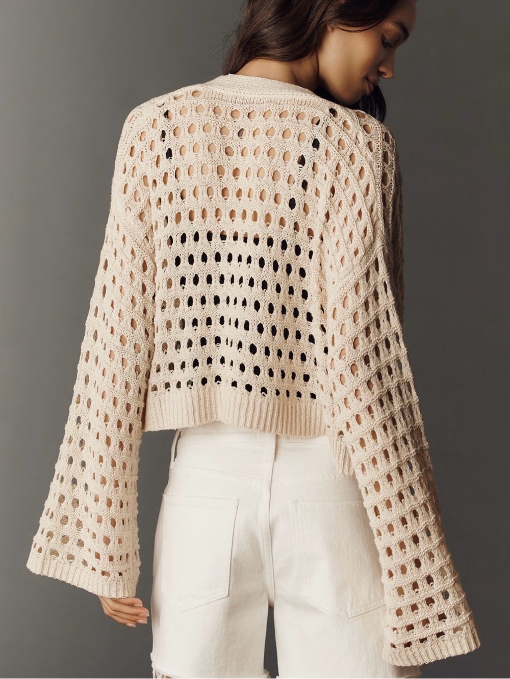 LIKE NEW By Anthropologie Crochet Cardigan - Picture 2 of 3